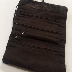 David Yurman Velvet Roll Up Travel Jewelry Holder
